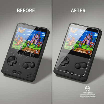 2-5PCS 9H HD Original Tempered Glass For R36S 3.5Inch Player Games ON Data Frog R36S Screen Protector Cover Film